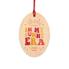 Load image into Gallery viewer, In My Sunny Era Wooden Ornaments (Magnetic Back and Red Ribbon)