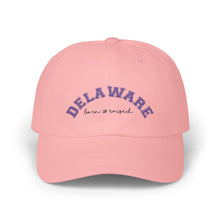 Load image into Gallery viewer, Delaware Born & Raised Classic Dad Cap - White Adjustable Hat