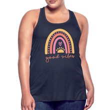 Load image into Gallery viewer, Good Vibes Women's Flowy Tank Top - navy
