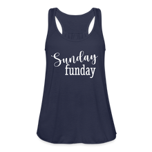 Load image into Gallery viewer, Sunday Funday Women's Flowy Tank Top - navy
