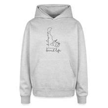Load image into Gallery viewer, Dig The Beach Life Oversized Hooded Sweatshirt - heather grey