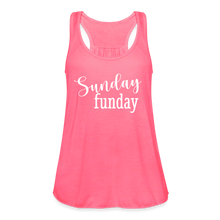 Load image into Gallery viewer, Sunday Funday Women's Flowy Tank Top - neon pink