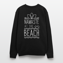 Load image into Gallery viewer, Namaste At The Beach Oversized Crewneck Sweatshirt - black