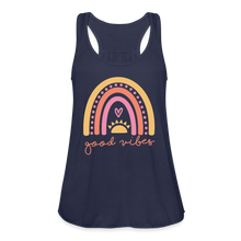 Load image into Gallery viewer, Good Vibes Women's Flowy Tank Top - navy