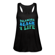Load image into Gallery viewer, Delaware Beach 4 Life Women's Flowy Tank Top - black