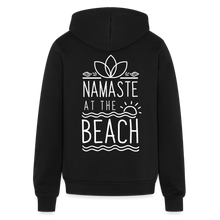Load image into Gallery viewer, Namaste At The Beach Unisex Full Zip Hoodie - black