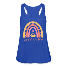 Load image into Gallery viewer, Good Vibes Women's Flowy Tank Top - royal blue