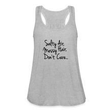 Load image into Gallery viewer, Messy Hair Don't Care Women's Flowy Tank Top by Bella - heather gray
