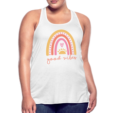 Load image into Gallery viewer, Good Vibes Women's Flowy Tank Top - white