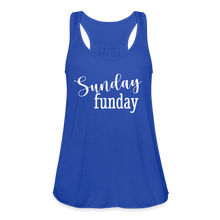 Load image into Gallery viewer, Sunday Funday Women's Flowy Tank Top - royal blue