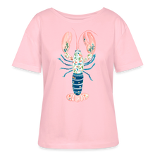 Load image into Gallery viewer, Boho Lobster Women’s Relaxed Organic T-Shirt - pale pink