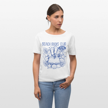 Load image into Gallery viewer, Beach Book Club Women’s Relaxed Organic T-Shirt - white