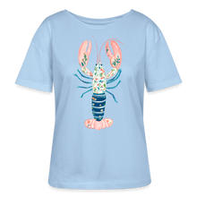 Load image into Gallery viewer, Boho Lobster Women’s Relaxed Organic T-Shirt - blue soul