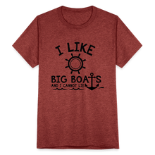Load image into Gallery viewer, I Like Big Boats Unisex T-Shirt - heather cranberry