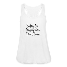 Load image into Gallery viewer, Messy Hair Don't Care Women's Flowy Tank Top by Bella - white