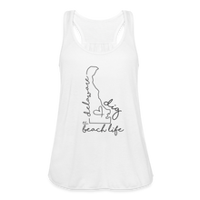 Load image into Gallery viewer, Dig The Beach Life Women's Flowy Tank Top - white
