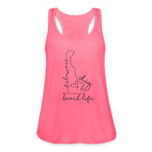 Load image into Gallery viewer, Dig The Beach Life Women's Flowy Tank Top - neon pink