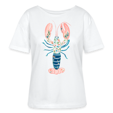Load image into Gallery viewer, Boho Lobster Women’s Relaxed Organic T-Shirt - white