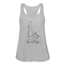 Load image into Gallery viewer, Dig The Beach Life Women's Flowy Tank Top - heather gray