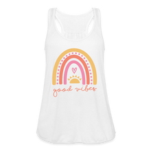 Load image into Gallery viewer, Good Vibes Women's Flowy Tank Top - white