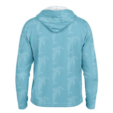 Load image into Gallery viewer, Let’s Beach It Sea Life Collection Unisex Long Sleeve Performance Hoodie (Dolphin)