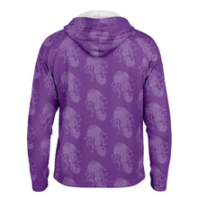Load image into Gallery viewer, Let’s Beach It Sea Life Collection Unisex Long Sleeve Performance Hoodie (Jellyfish)