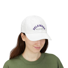 Load image into Gallery viewer, Delaware Born & Raised Classic Dad Cap - White Adjustable Hat