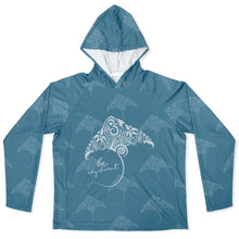 Load image into Gallery viewer, Let’s Beach It Sea Life Collection Unisex Long Sleeve Performance Hoodie (Stingray)