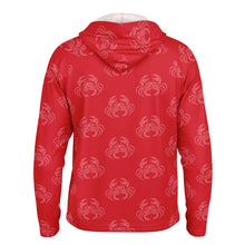 Load image into Gallery viewer, Let’s Beach It Sea Life Collection Unisex Long Sleeve Performance Hoodie (Crab)