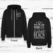 Load image into Gallery viewer, Namaste At The Beach Unisex Full Zip Hoodie