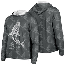 Load image into Gallery viewer, Let’s Beach It Sea Life Collection Unisex Long Sleeve Performance Hoodie (Shark)