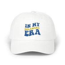 Load image into Gallery viewer, White Classic Cap - "In My Delaware Era" Statement Hat