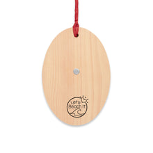 Load image into Gallery viewer, Delaware Compass Wooden Ornaments (Magnetic Back and Red Ribbon)