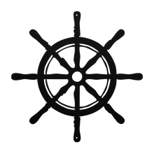 Load image into Gallery viewer, Ahoy_Metal_Sign_Black_Transparent_Mockup.png