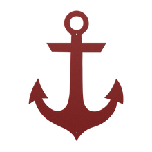 Load image into Gallery viewer, Anchor_Metal_Sign_Red_Transparent_Mockup.png