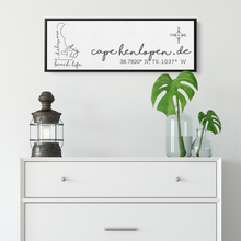 Load image into Gallery viewer, Cape_Henlopen_Canvas_Sign_Framed_Canvas_H_Panoramic_Small_Lifestyle_Mockup.png