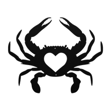 Load image into Gallery viewer, Crab_Love_Metal_Sign_Black_Transparent_Mockup.png