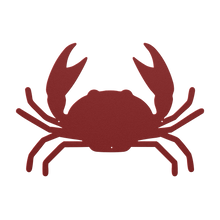 Load image into Gallery viewer, Crab_Metal_Sign_Red_Transparent_Mockup.png