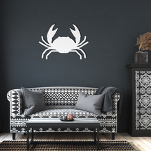 Load image into Gallery viewer, Crab_Metal_Sign_White_Dark_Living_Room_Mockup.png