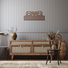 Load image into Gallery viewer, Crab_Welcome_Sign_Copper_Rustic_Hallway_Mockup.png