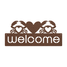 Load image into Gallery viewer, Crab_Welcome_Sign_Copper_Transparent_Mockup.png