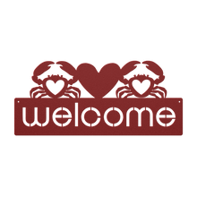 Load image into Gallery viewer, Crab_Welcome_Sign_Red_Transparent_Mockup.png