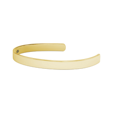 Load image into Gallery viewer, Horseshoe_Crab_Cuff_Bracelet_Gold_Transparent_02_Mockup.png