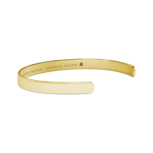 Load image into Gallery viewer, Horseshoe_Crab_Cuff_Bracelet_Gold_Transparent_03_Mockup.png