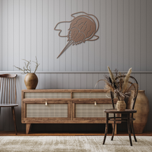 Load image into Gallery viewer, Horseshoe_Crab_Metal_Wall_Art_Copper_Rustic_Hallway_Mockup.png