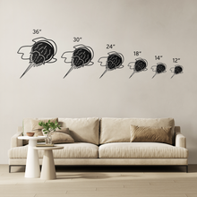Load image into Gallery viewer, Horseshoe_Crab_Metal_Wall_Art_Size_Options_Mockup.png