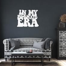 Load image into Gallery viewer, In_My_Mermaid_Era_Metal_Sign_White_Dark_Living_Room_Mockup.png