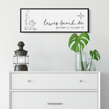 Load image into Gallery viewer, Lewes_Delaware_Wall_Art_Framed_Canvas_H_Panoramic_Small_Lifestyle_Mockup.png