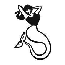 Load image into Gallery viewer, Mermaid_Metal_Sign_Black_Transparent_Mockup.png
