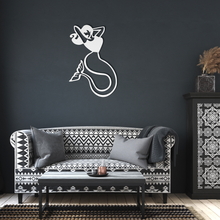 Load image into Gallery viewer, Mermaid_Metal_Sign_White_Dark_Living_Room_Mockup.png
